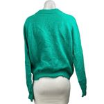 ZARA  Women's Teal Blue Long Sleeve Crew Neck Knit Sweatshirt Sweater Top Size M Photo 2