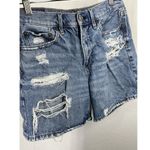 American Eagle 90s Boyfriend Shorts Size 4 Distressed Denim Photo 2