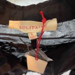 Solitaire  Black Lace-Trim Button-Up Blouse Elegant Evening‎ Wear A25 Photo 8