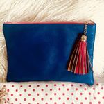 Charming Charlie red and blue clutch with tassel Photo 6