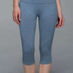Lululemon  In The Flow Crop II Leggings Heathered Blue Denim NWOT Photo 4