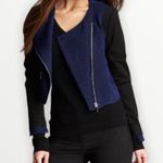 W118 By Walter Baker W118 Walter Baker Blue Blake cropped moto jacket size S Photo 1