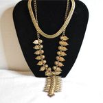 Source Unknown Vintage Egyptian Boho Statement Gold Tone Engraved 28"-36" (WT Macy's)  Necklace Photo 0