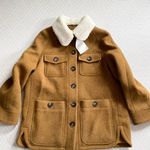 Sézane Rare NWT SEZANE CAMEL brown EDDY wool COAT short jacket Ochre SZ40 US8 Photo 2