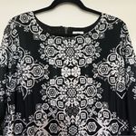 Old Navy Old‎ Navy Black and White Mandala Print Dress with Zipper Back - Size Large Photo 2