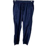 Xirena Draper Pants Lightweight Poplin Straight Leg Drawstring Pockets Navy M Blue Size M Photo 1