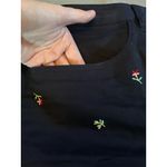 Talbots Women's Size 12 Navy Embroidered Bermuda Shorts Casual Photo 2