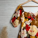 Billabong  mini dress floral cotton puff sleeves Photo 1