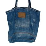 American Eagle  Outfitters Denim Tote Bag. Cotton Blue Medium‎ Size Photo 2