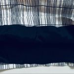 Loft White & Black Stripe Patterned Mini Skirt Size 14 Photo 5