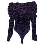 Free People NWT Magic Hour Bodysuit purple velvet women’s size small Photo 6