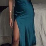 White Fox Boutique White Fox Molly Sleeveless Cutout Side Slit Midi Dress Teal Blue Women's Size XS Photo 2