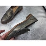 Franco Sarto  Hudley 2 Loafer Tan Perforated Leather 8.5 M Metallic Greenish Photo 4