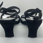 Touch Ups Black Satin/ Rhinestone Buckle Heels 9 Photo 2