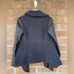 Theory  “Laura” Leather Sleeve cardigan coat medium Photo 7