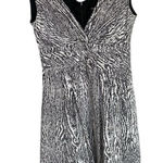 Nanette Lepore Silk Blend Black and White V-Neck Mini Length Dress Size 0 Photo 0