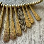 Lucky Brand  Indian Spice Gold Fan Necklace Photo 1