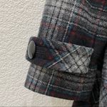 Jones New York Wool Blend Plaid Pea Coat L Photo 12