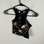 Beyond Yoga  Metallic Foil Cracked Asymmetric Bra XS Photo 5