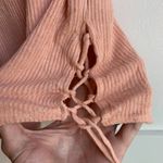 Urban Outfitters  Peach Ribbed Lace Up Side Cropped Tank Top Photo 7