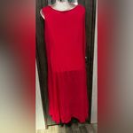 Denim‎ 24/7 Crinkle Dress Fuschia Women's Medium Sleeveless Button Front Rayon Size L Photo 1