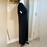 Paige Blossom Knit Flutter Sleeve Side Slit Midi Dress — Black Women’s Medium Photo 4