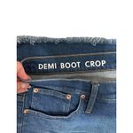 J.Crew Womens Blue Demi-Boot Crop Denim Jeans Raw Hem BA628 Mid-Rise Sz 35 Photo 2
