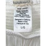 l*space New L* Women's White Jaclyn Dress Large‎ Boho Festival Tie Sleeve Flowy Photo 3