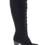 Tall Black Lace Up Boots Size 8.5 Photo 0