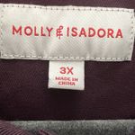 Molly Isadora Women’s Jeans Trucker Jacket 3X Burgundy Red Photo 2