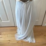 Sequin Hearts white beaded halter lined chiffon open back full length dress Size undefined Photo 5