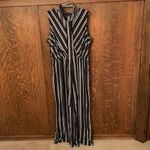 Jealous Tomato black and white striped jumpsuit 2X Photo 1