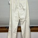 frame denim FRAME NWT Ecru Ivory High Waist Wide Leg Denim Pleated Front Chino Pants Photo 3