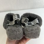 UGG  Sz 7 Oh Yeah Fluffy Double Strap Flat Slippers Slides Sandals in Grey Photo 10