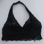 Aerie Black Lace Halter Bralette Size Small Photo 1