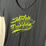 Vintage Harley Davidson Black Green Rhinestone Baby Tee Womens Size Small Photo 1