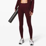 Lululemon  Speed Wunder Under Leggings Size 4 Burgundy Sculpting Full-Length Pant Photo 7