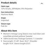 Reindeer Tunic Sweater Sz L EUC Adorable perfect for holidays Tan Size L Photo 7