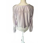 Free Movement Long Sleeve Women's Top with Embroidered Detail, Medium Purple Photo 1