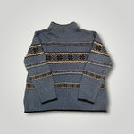 Carolyn Taylor Vintage  Essentials Light Blue Cardigan Zip‎ Sweater Medium M Photo 1