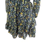 Love...Ady LOVE ADY Navy & Yellow Ditsy Floral Ruffled Mini Dress, Medium Photo 2