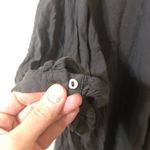 Free People Relaxed Boho Flowy Gray Peasant Blouse - Size Small Photo 3