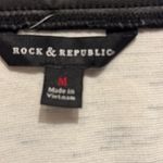 Rock & Republic  "Street Edge" Skirt~Size M Black Faux Leather Waist, ~Speckled Photo 8