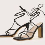 Strappy Black Heels Size 7 Photo 0