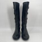 Ecco  Boots Size 38 (7-7.5) Black Hobart 3 Buckle Riding Tall Womens Leather Photo 2