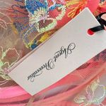 Agent Provocateur Zuri Bra Size 38F Pink Embroidered Floral Mesh Plunge Lingerie Photo 4