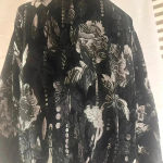 Napa Valley Elegant Floral Velvet Jacket XL Black Photo 3