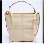 ZARA  ivory off white cream bag with gold stud detail Photo 0