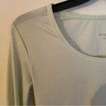 Athleta Heather Stripe Chi Top Green White- Size XS Photo 6