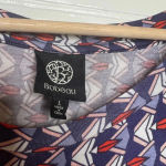 Bobeau Women's Geometric Print 3/4 Sleeve Babydoll Dress Size L Photo 8